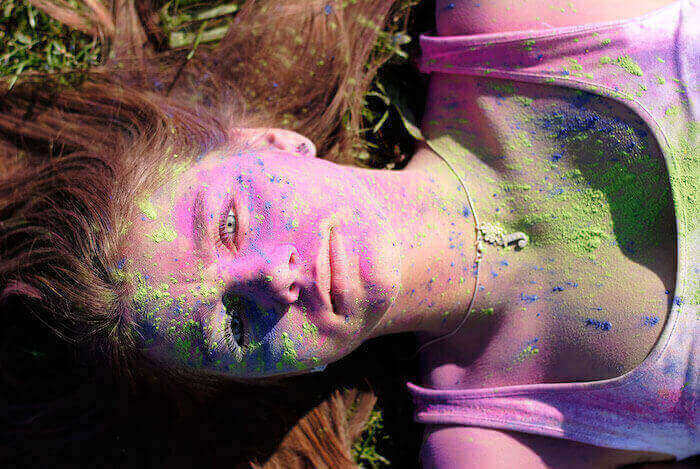 Foto Shooting mit Holi Farben