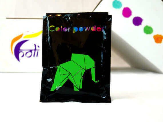 Holi powder green 5000 bags