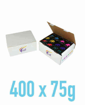 Caja con 400 bolsas para holi colour