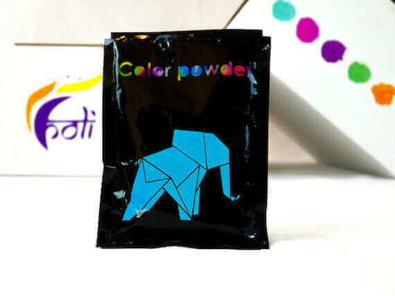 42 sachets de poudre Holi bleue